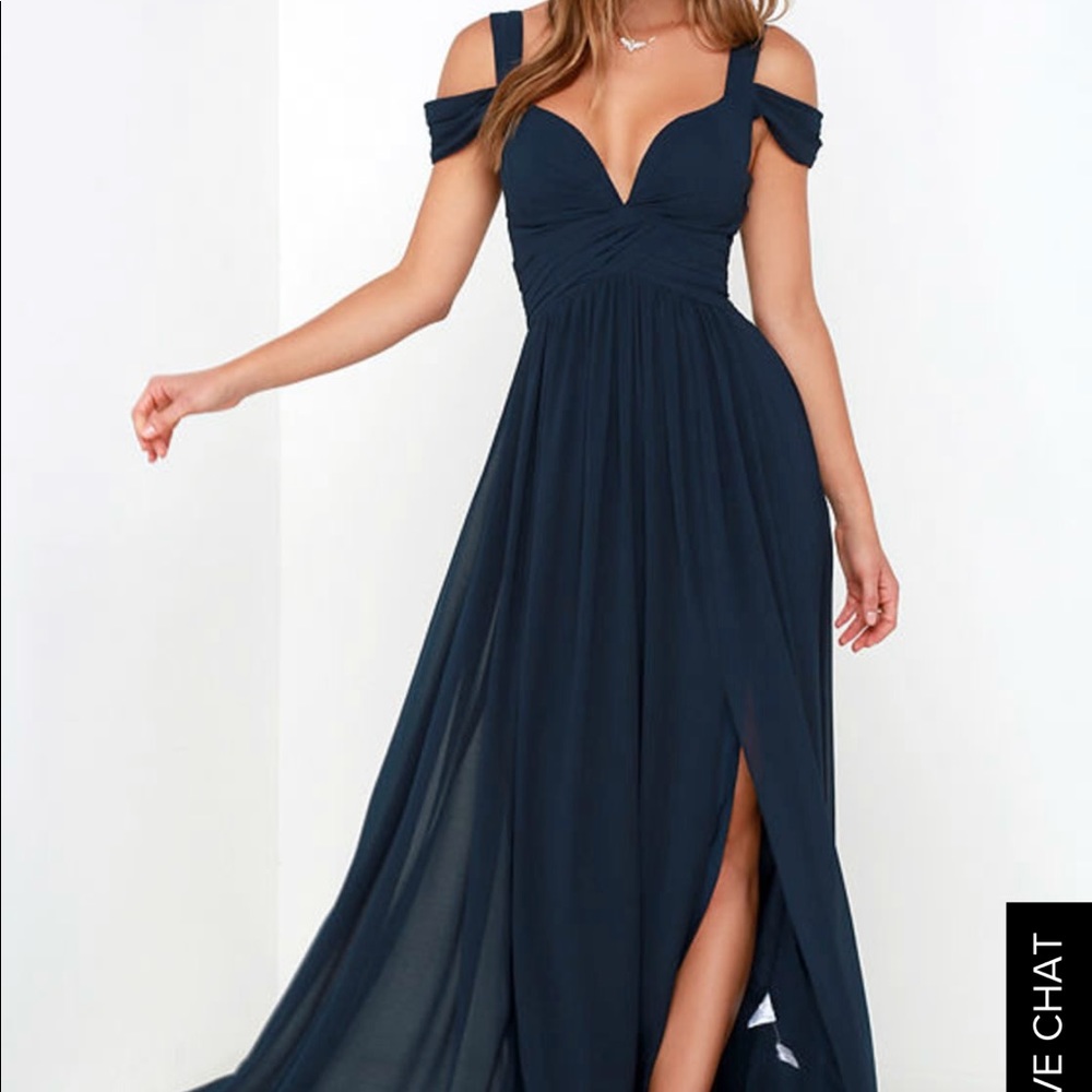 Bariano Navy Prom Dress